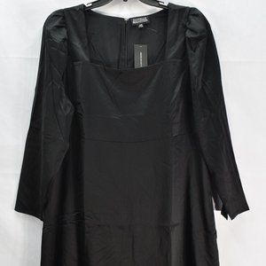 Danielle Bernstein  Long-Sleeve Mini Dress, Black, Plus Size 22W, Special- Fancy
